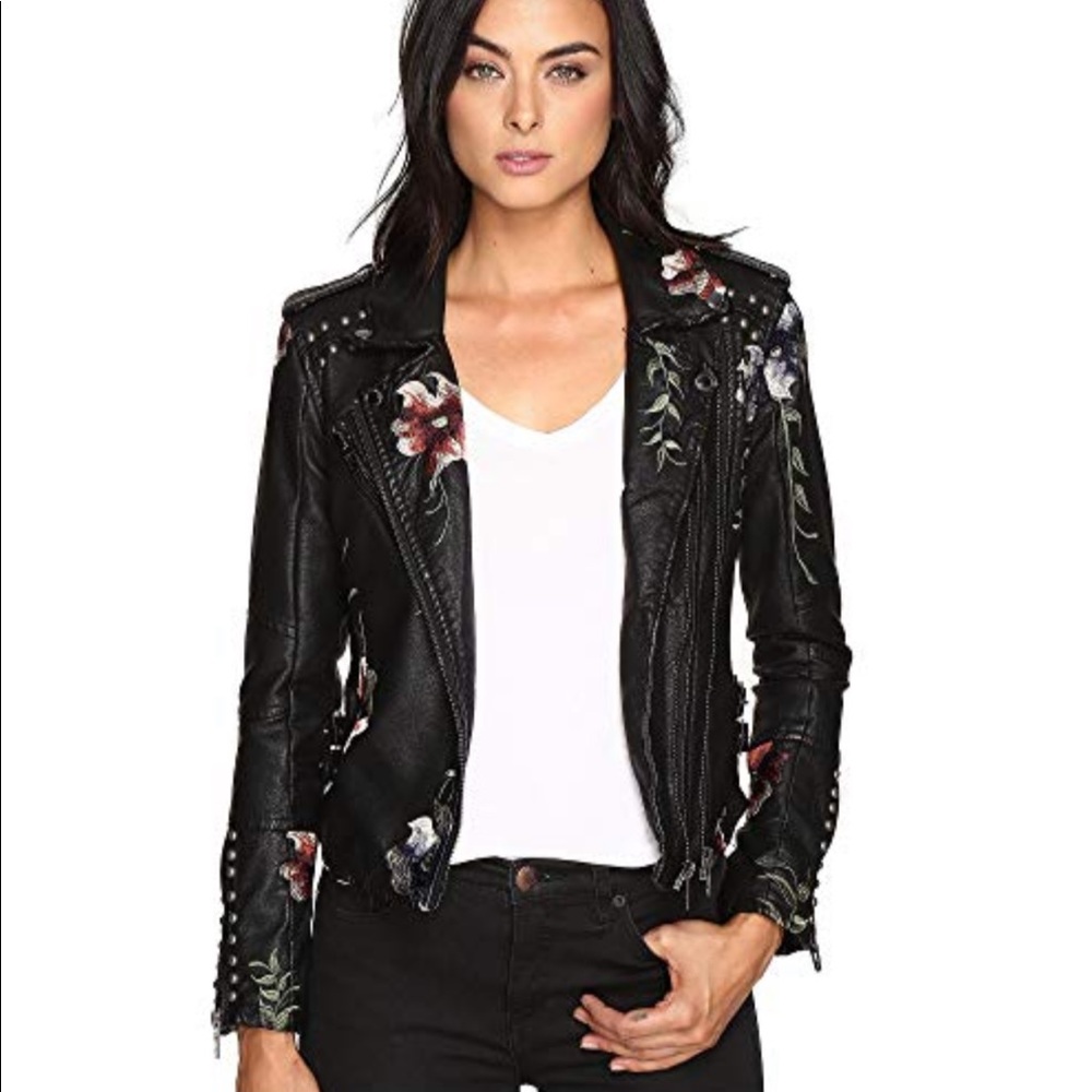 BlankNYC Embroidered Leather Jacket